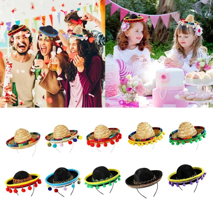 %E3%80%90Pioneer%20Gong%E3%80%911Pc%20Mini%20Mexican%20Sombrero%20Hat%20With%20Headband%20Headdress%20Funny%20Carnival%20Party%20Hats%20Accessories%20Decoration%20Fiesta%20Party%20Favors%20-%20Image%202