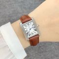 PABLO RAEZ Rectangle Women Fashion Watches Elegant Lady Quartz Casual Wristwatch Ulzzang Luxury Brand Brown Leather Female Clock.
