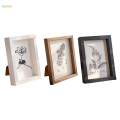 Square Photo Frame Nordic Photo Holder Desktop and Wall Wooden Picture Frame. 