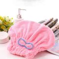 1pc Microfibre Bowknot Wrap Towel Quick Hair Drying Bath Towels Spa Bowknot Wrap Towel Hat Cap for Bath Bathroom Accessories.