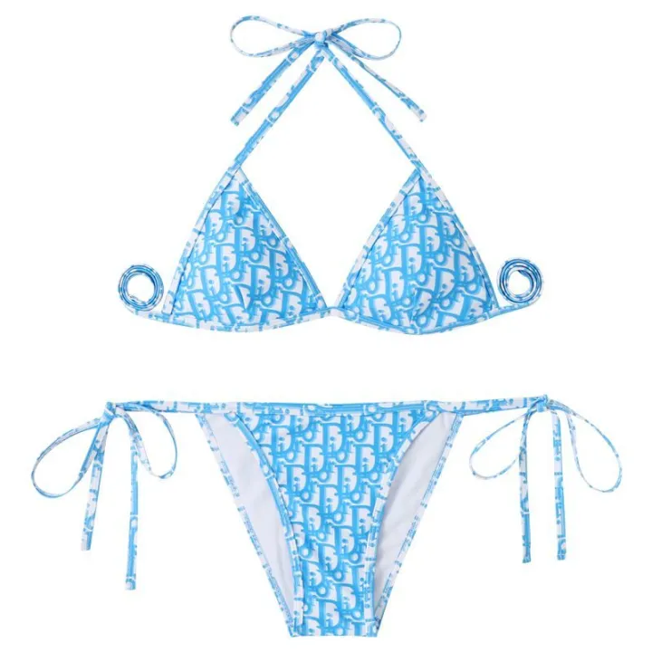 Yi%20Mengling%20Same%20Swimsuit%20Women%20Gathered%20Three-Point%20Bikini%20Hot%20Spring%20Halter%20Spaghetti%20Straps%20Split%20Suit%20Summer%20-%20Image%202
