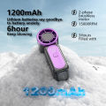 X688 Mini Handheld Turbo Pocket Fan, 15000RPM Brushless Motor Portable Cooling Fan, 1200mAh USB Rechargeable Lightweight Personal Fan for Travel Outdoor Sports Daily Use.