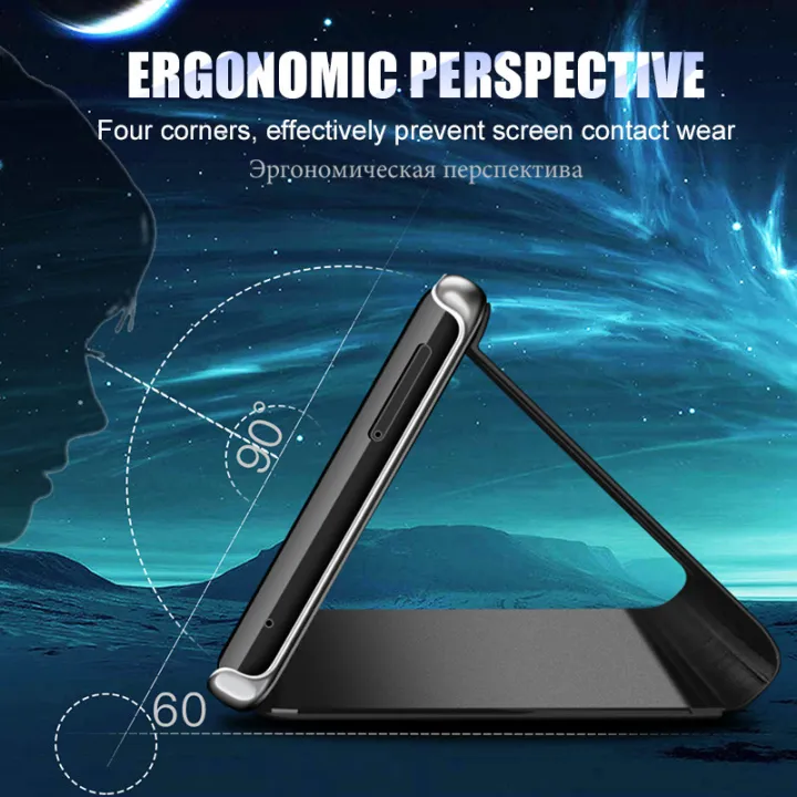Phone%20Flip%20case%20Galaxy%20A02%20Luxury%20Plating%20Smart%20Clear%20View%20Makeup%20Mirror%20Transparent%20Cosmetic%20mirror%20case%20for%20Samsung%20A02%20Flip%20Back%20cover%20Stand%20Holder%20cases%20-%20Image%206