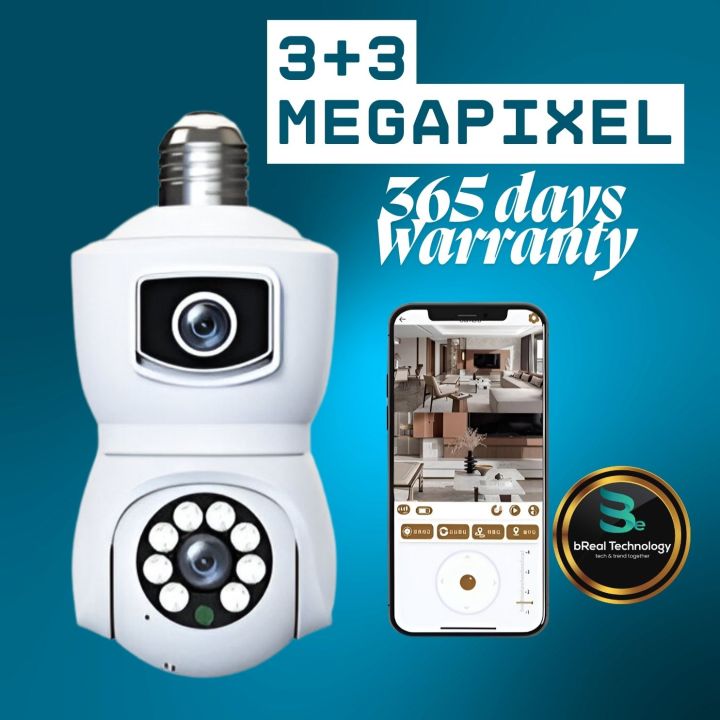 3MP+3MP%20(Mega%20Pixel)%20Dual%20Lens%20Full%20HD%20Wifi%20Bulb%20Holder%20Camera%20With%20365Days%20Warranty%20-%20Image%206