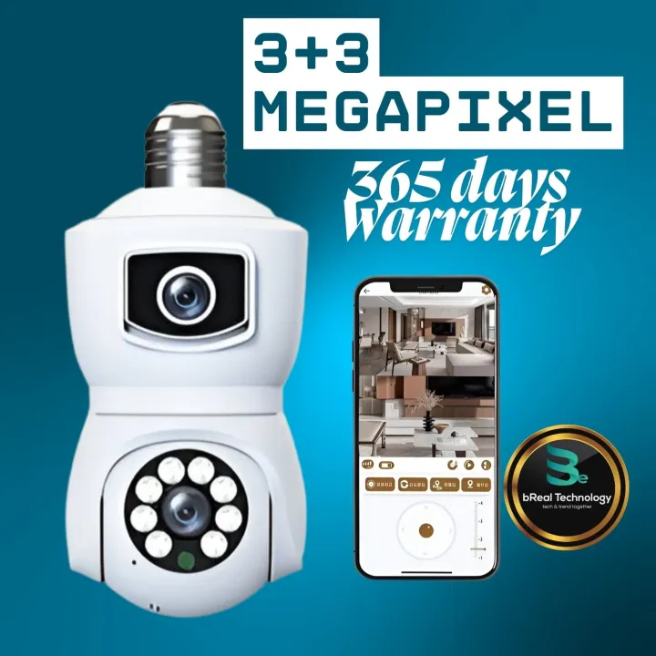 3MP+3MP%20(Mega%20Pixel)%20Dual%20Lens%20Full%20HD%20Wifi%20Bulb%20Holder%20Camera%20With%20365Days%20Warranty%20-%20Image%206