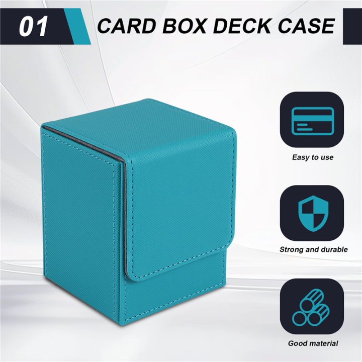 Card%20Case%20Deck%20Box%20Sleeved%20Cards%20Deck%20Game%20Box%20for%20Yugioh%20Binders:%20100+,%20Blue%20-%20Image%205