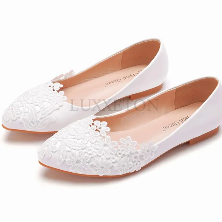 Summer%20Ballet%20Flats%20White%20Lace%20Bride%20Wedding%20Shoes%20Flat%20Low%20Heel%20Casual%20Without%20Heels%20Women%20Dress%20Pumps%20Sweet%20Women%20shoe%20-%20Image%203
