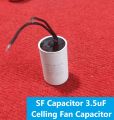 High Quality SF Capacitor With Cables 3.5uF Celling Fan Capacitor ITALY TECH 3.5uF 50Hz 60Hz 450VAC Capacitor 2 Pin Leads 3.5uF Capacitor 3.5uF Fan Capacitor. 