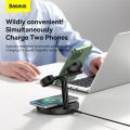 Baseus 3 in 1 Magnetic Wireless Charger Stand For iPhone 14 13 12 Pro Airpods Phone Fast Charge Dock Station For Apple Watch 8 7. 