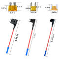 mini fuse-3x Low profile mini fuse adapter
3x 5 Amp low profile mini blade fuse
3x Mini fuse adapter
3x 5 Amp mini blade fuse
3x Standard fuse adapter
3x 5 Amp standard blade fuse-Black. 