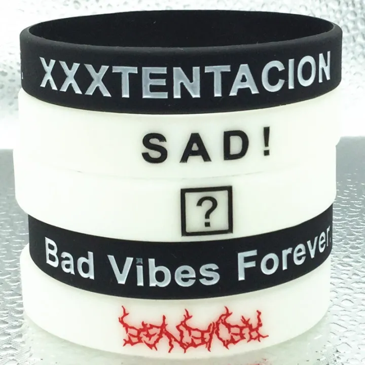 xxxtentacion american rapper triple x rap rap silicone bracelet wristband