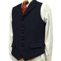 Lapel Men's Suits Vest V Neck Herringbone Wood Waistcoat Business Formal Casual Vest For Men Groomsmen For Wedding. 