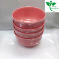 Big Size Melamine Soup Bowl Four pcs 4.5" Round Pink Color Multi Design Print. 