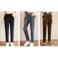 Thermal Fleece Winter Warm Jogging Bottoms Corduroy Women Pants.