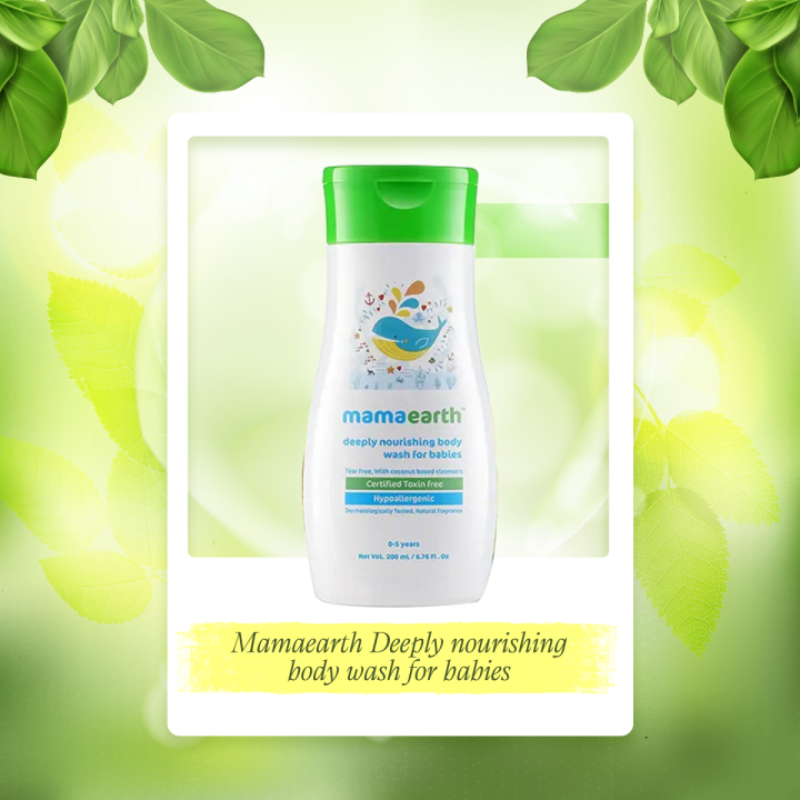 Mamaearth Deeply nourishing body wash for babies (200 ml)