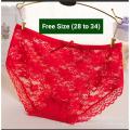 2 Pcs Soft Women Panty Underwear Full Lace (Free Size) Made in China by Tashza Collection. 