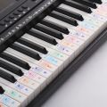 Piano Sticker Transparent Piano Keyd Sticker 49/54/61/88 Key Electronic Keyd 88 Key Piano Stave Note Sticker for Piano Keys.