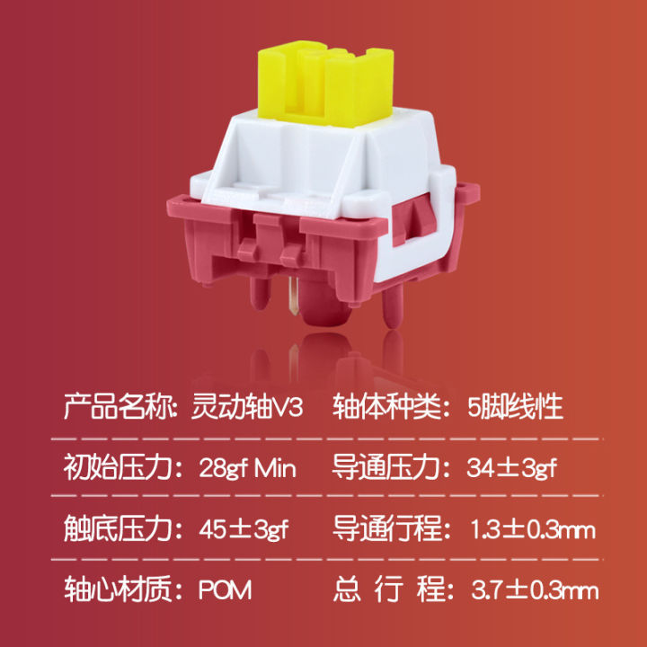 LEOBOG%20Tarantula%20Smart%20Switch%20V3%20Customized%20Mechanical%20Keyboard%20Switch%20Body%20Hot-swap%20Switch%20Five-pin%20Linear%20Smooth%20-%20Image%203