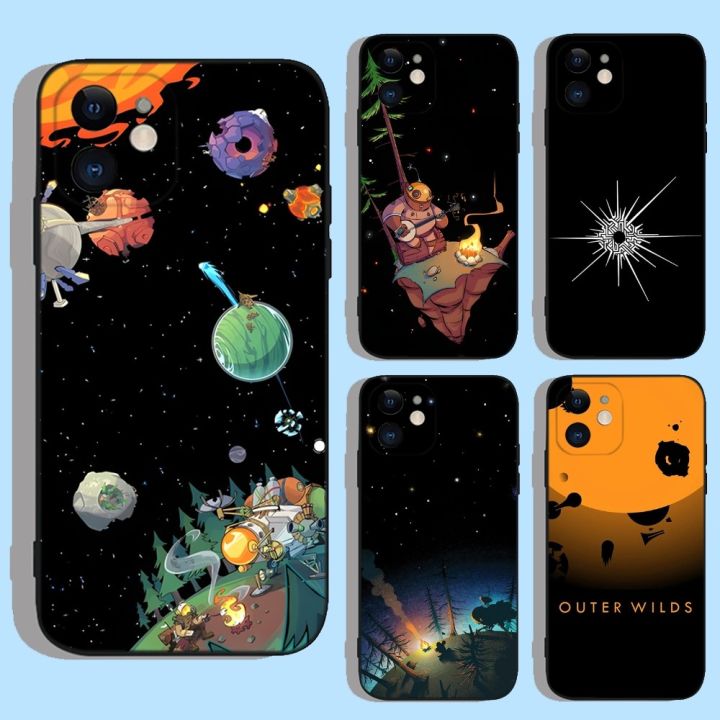 Outer Wilds Game Phone Case For Apple iPhone 15,14,13,1happy2,11,XS,XR,X,8,7,Pro,Max,Plus,mini Silicone Black Cover