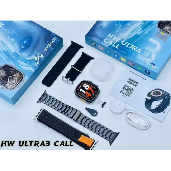 HW%20Ultra%203%20Call%20AI-Powered%20Smartwatch%20%E2%80%93%204G%20RAM,%2064G%20Storage,%2012MP%20Pop-Up%20Camera,%20AMOLED%20Display,%20Built-in%20ChatGPT%20Apps,%203%20+%201%20Belts%20Included%20-%20Image%202