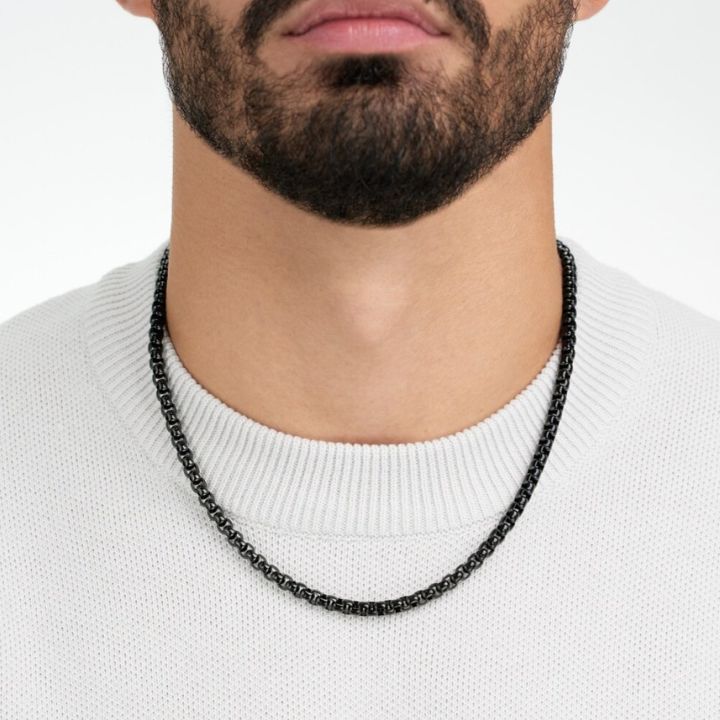 New%202024%20Stainless%20Steel%20Box%20Chain%20Necklace%20For%20Men%20-%20Image%203