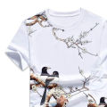 White Printed Summer Combo T-Shirt - Durable and Easy To Maintain - Shirt & Pant For Men - Round Neck and Perfect Casual Wear - Suitable for All Season. 