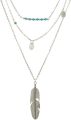 Multilayer Choker Necklace For Women Chain Jewelry Feather Pendant Multi Layer - Necklace For Girls Women. 