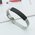 European and American comfortable wristband with engraving 6MM titanium steel mesh bracelet adjustable strap bracelet for men cross-border exclusive.