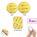 3 pcs x Mixed Metal Plate Sticker Ultra-Thin Iron Stickers For Magnetic Car Phone Mount Holder. 