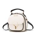 Korean Style Ladies Small Handbags 2022 New PU Leather Backpack Cute Women Soild Color Bag.