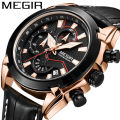 [ New Product - High-Grade Leather Multi-Function Chronograph Calendar Men's Quartz Watch ] Model ：2065G。 This Style. 