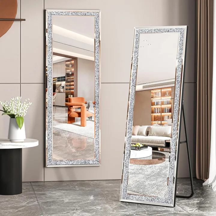 Full%20Length%20Mirror-%2065%20x%2021.6%20Crystal%20Crush%20Diamond%20Floor%20Mirror%20with%20Standing%20Silver%20Large%20Full%20Body%20Mirror%20-%20Image%205
