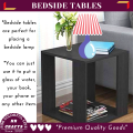 Sofa Side Table-Bedside Table-Coffee Table with Storage Shelf Living Room-Bedroom Furniture - Table. 