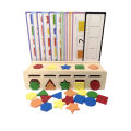 Montessori early childhood teaching aids, color and shape matching boxes, logical thinking training, coin operated cognitive puzzle toys for babies. 
