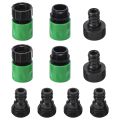 Garden Quick Connect Release Water Hose Fittings Plastic Connectors, Male & Female 3/4 Inch GHT 10Pcs. 