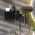 Hair Dryer Holder Blow Dryer Stand Hair Dryer Bracket Storage Rack for Washroom Hotel, Home,. 