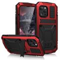 For iPhone 13 Pro Max R-JUST Shockproof Waterproof Dust-proof Metal + Silicone Protective Case with Holder. 