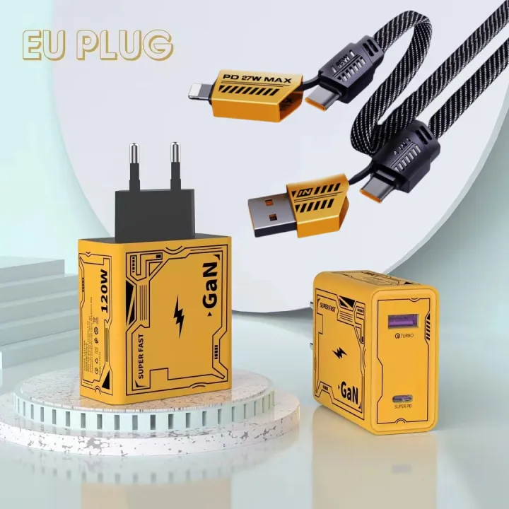 Real%2051W%20PD%20GaN%20Fast%20Charging%20Adapter%20QC3.0%20USB%20with%2065%20Watt%204in1%20PD%20Cable%20Combo%20-%20Image%204
