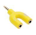 Audio Splitter Adapter,U Shape 3.5 Mm Jack Male To 2 Female Headphone Splitter. 