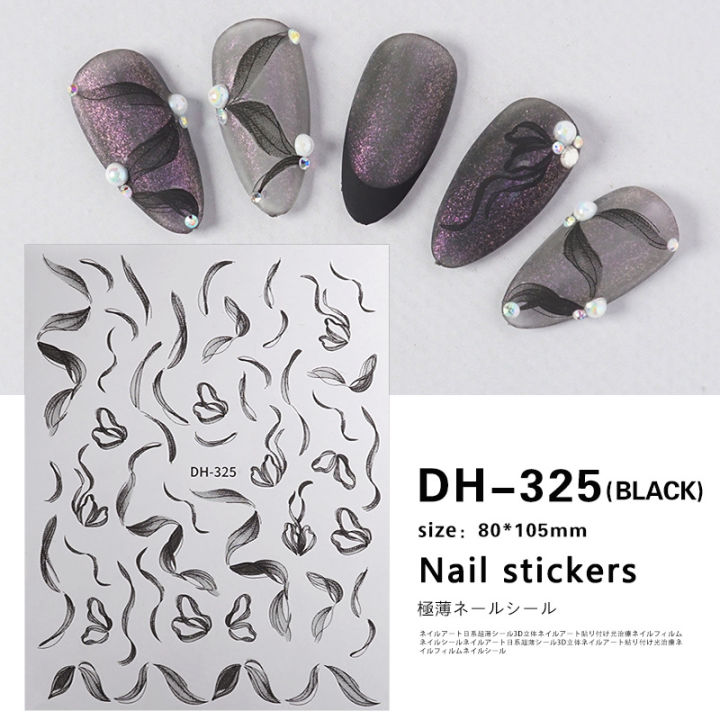 ins%20high-end%20Internet%20celebrity%20silk%20smoke%20ribbon%20nail%20art%20stickers%20gentle%20ballet%20nail%20back%20glue%20pure%20desire%20style%20Xiaohongshu%20-%20Image%204