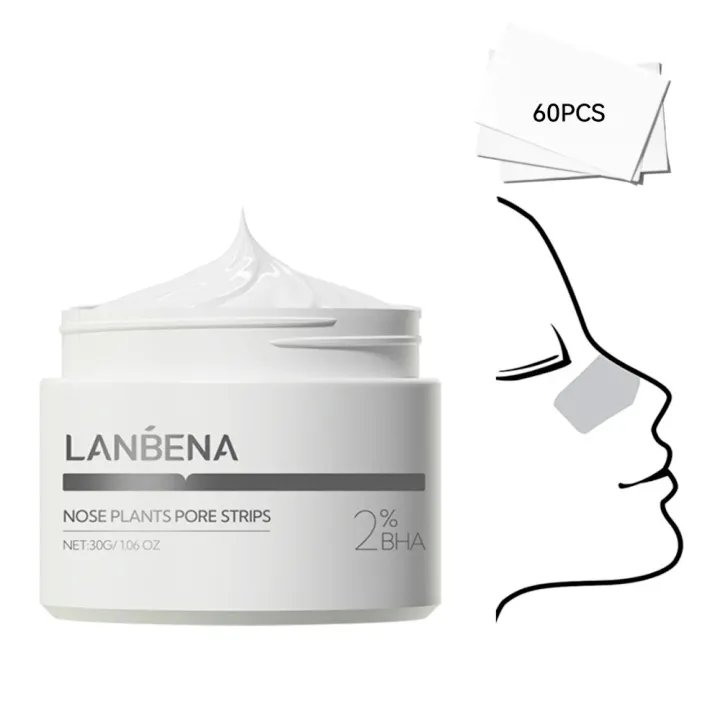 Lanbena Blackhead Remover Nose Strips 60pcs 2% BHA - 30G