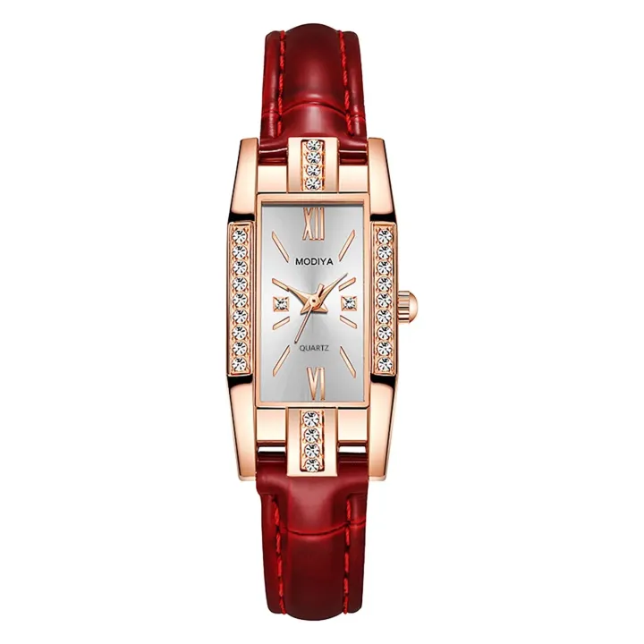Womens%20Watches%20Fashion%20Square%20Ladies%20Quartz%20Watch%20Bracelet%20Set%20Green%20Dial%20Simple%20Leather%20Women%20Watches%20-%20Image%204