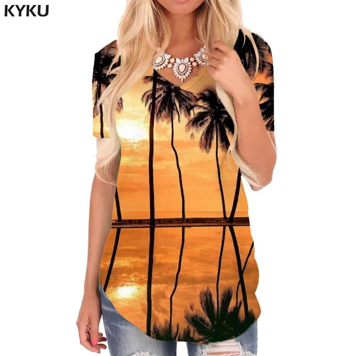 KYKU%20Flower%20T%20Shirt%20Women%20Painting%20V-neck%20Tshirt%20Art%20Shirt%20Print%20Peony%20Flower%20Funny%20T%20shirts%20Womens%20Clothing%20Fashion%20Loose%20-%20Image%202