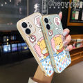 Chenyyka For iPhone 6 6s 6 Plus 6s Plus Case Cartoon Winnie the Pooh New Design Plating Phone Case Square Edge Pattern Shockproof Soft Shell Full Cover Camera Lens Protection Case.