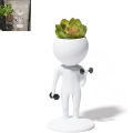 GC Funny Sporting Succulents Potted Plants Pots Yoga Succulent Planter Pots Cactus Plant Pot Flower Pot For Home Office Desk Decoration (excluding Plants). 
