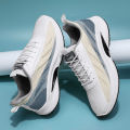2023 Autumn Korean Casual Shoes Men's Flying Woven Running Breathable Shoes Teenagers Soft Bottom Lightweight Non-Slip Sneaker.
