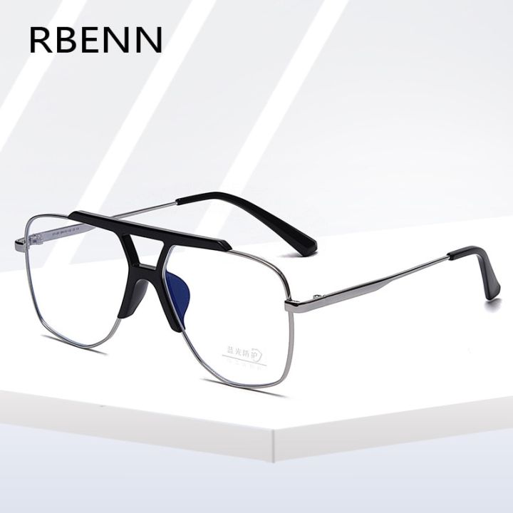 RBENN BRAND DESIGN 2021 New Anti Blue Light Glasses Men Women Fashion Metal Frame Blue Light Blocking Computer Eyeglasses UV400