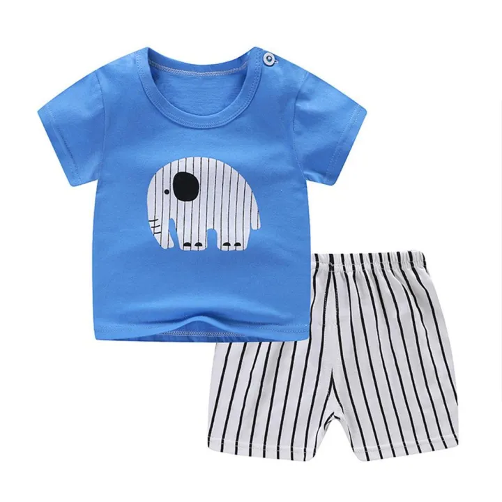 (New)%202%20pcs/set%20unisex%20baby%20short%20sleeved%20tops%20shorts%20children%20home%20wear%20-%20Image%207