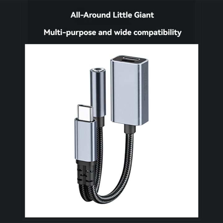 3in1%20USB%20C%20to%203.5mm/Type-C/IOS%20Aux%20Audio%20Adapter%20Gray%20-%20Image%206