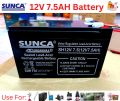 SUNCA 12v 7.5Ah UPS Battery / 12 volt 7.5Ah DRY CELL Battery SUNCA 12v 7.5Ah UPS Battery / 12 volt 7.5Ah DRY CELL Battery. 